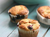 Keto Blueberry Muffins with Fresh Blueberries