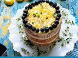 Keto Naked Lemon Cake with Lemon Cream Cheese Frosting