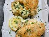 Keto Ricotta Stuffed Chicken Breast with Lemon Sauce