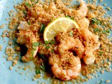 Keto Shrimp Scampi with Pork Panko, Lemon, Almonds