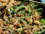 Low Carb Green Beans Casserole with Brussels Sprouts and Bacon