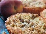 Low Carb Peach Crumb Muffin
