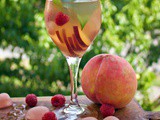 Make White Peach Sangria Recipe with Peach Ice Cubes