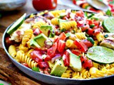 Mexican Chicken Pasta with Avocado