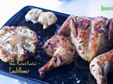 Mustard Roasted Spatchcock Chicken with Roasted Whole Cauliflower