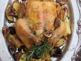 Roast Chicken with Figs, and Rosemary Potatoes