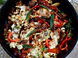 Skillet Cheese Steak with Cauliflower