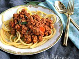 Spaghetti Bolognese Recipe with Pork, Apples, Fresh Sage
