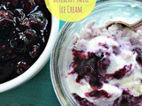 Sweet Corn Ice Cream with Blueberry Swirl