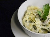 Creamy Chard-Mushroom Farfalle