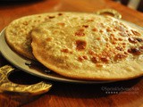 Paneer Palak Paratha / Cottage cheese Spinach stuffed bread
