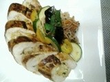 Stuffed chicken breast with tempered vermicelly and zuchini