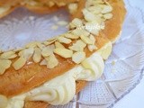 Paris brest con crema al burro meringata e mandorle bassinate