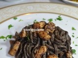 Spaghetti alla chitarra al nero di seppia