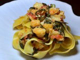 Tagliatelle al baccalà e bieta