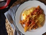 Braised Celery with Tomatoes, Chickpeas & Bacon