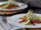 Carrot & Avocado Salad with Toasted Sesame Seeds