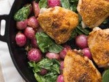 Honey-Lemon Roasted Chicken Thighs & Radishes