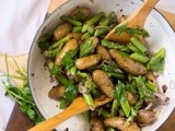 Potato & Asparagus Salad with Black Olive Vinaigrette