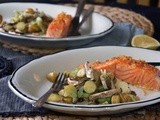Salmon with Warm Potato, Mushroom & Celery Salad