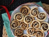 White Chocolate, Espresso & Hazelnut Pinwheel Cookies