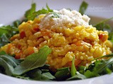 Kürbisrisotto auf Rucola