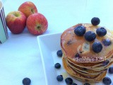 Blueberry Buttermilk Pancakes-(Eggless)