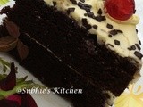 Chocolate Cake With Vanilla Buttercream Icing-Hubby's BirthDay