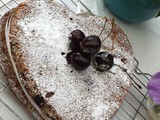 Love shape Cherry Cake for Valentine Day