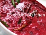 Mashed Beetroot Pachadi -  Mashed Beetroot in Yogurt sauces