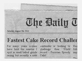 Breaking News on Fastest Cake in the World