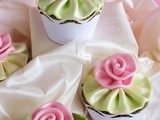 Silk  Ribbon rose Cup cakes