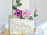 Stylish square cake