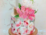 Wafer paper florist cake