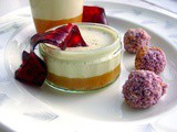 Basil and Peach Panna Cotta