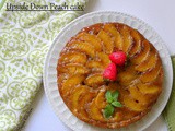 Upside Down Peach Cake (Low Fat & Egg less)