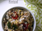 Vaazhaithandu Poriyal (Stir fried Plantain shoot)