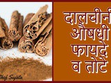 Cinnamon Dalchini Benefits And Side effects In Marathi