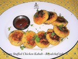 Crispy Stuffed Chicken Kabab Recipe in Marathi