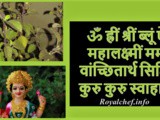 Mahalakshmi Mantra to Fulfill All Desires in Marathi