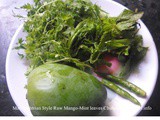 Maharashtrian Style Raw Mango-Mint leaves Chutney