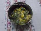 Palak in White Sauce Recipe in Marathi