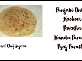 Punjabi Style Pyaj Kachori Paratha | Onion Paratha | Kanda Paratha In Marathi