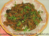 Rajasthani Style Besan Bhindi Fry Bhaji Recipe In Marathi