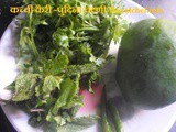 Raw Mango Chutney with Mint Leaves Recipe in Marathi