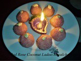 Red Rose Coconut Ladoo Recipe in Marathi