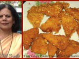 Tasty Crispy Potato Tikona Bites For Starter Recipe