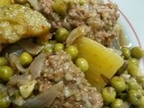 Meat ball tajine with zucchini, peas and potatoes (gluten and dairy free)