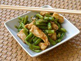 Quick and easy stir fry chicken with green beans recipe