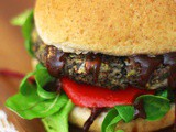 Bbq Portobello Mushroom and Black Bean Burgers